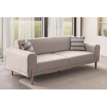 Canapea extensibila 3 locuri, Atelier del Sofa, 752EST1128, Frame: 70% HORNBEAM/30% MELAMINE COATED CHIPBOARD, Crem