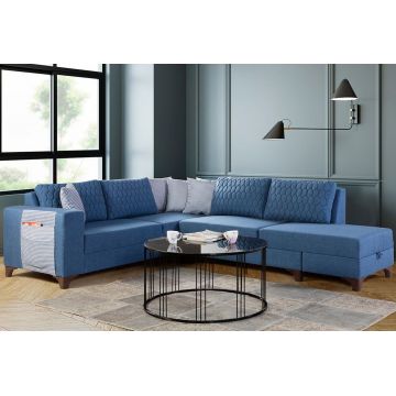 Coltar, Atelier del Sofa, 752EST1355, Frame: 70% HORNBEAM/30% MELAMINE COATED CHIPBOARD, Albastru