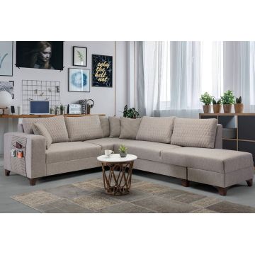 Coltar, Atelier del Sofa, 752EST1358, Frame: 70% HORNBEAM/30% MELAMINE COATED CHIPBOARD, Maro deschis