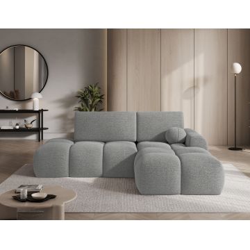 Coltar extensibil dreapta 3 locuri ELTAP, Vittario, 227x170x95 cm, lemn/poliester, gri inchis