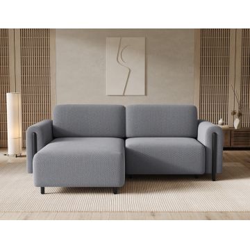 Coltar extensibil stanga 3 locuri ELTAP, LT-BL-05CAL, Acossta, 244x154x95 cm, lemn/poliester, gri/negru