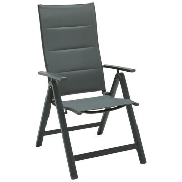 Fotoliu Pentru Grădină in metal, textil antracit, gri închis