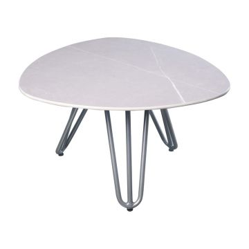 Masă auxiliară de grădină cu blat din piatră 68x67,5 cm Emilia – Garden Pleasure