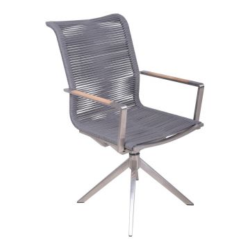 Scaun de grădină gri din metal Rubiera – Garden Pleasure