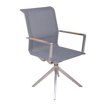 Scaun de grădină gri din metal Salida – Garden Pleasure