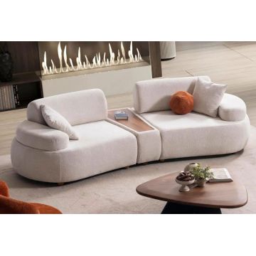 Set mobilier living, Atelier del Sofa, 752EST2101, Frame: 70% HORNBEAM/30% MELAMINE COATED CHIPBOARD, Crem