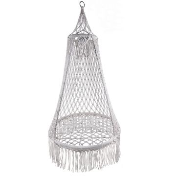 (DL) Scaun rotund tip leagan suspendat, model cuib, 80x140cm, maxim 120kg, bej