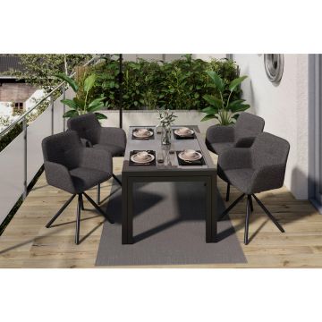 Masă Extensibilă din metal, sticlă,