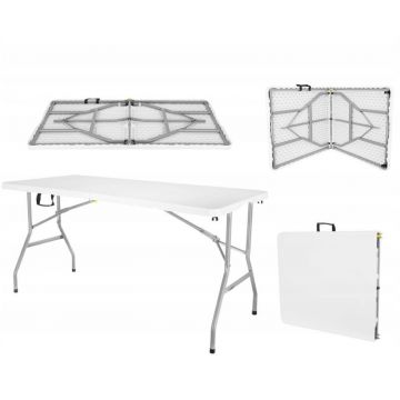 Masa pliabila pentru gradina, cadru otel, maxim 8 persoane, blat 152x70cm