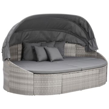 Pat De Grădină Cu Baldachin 230/145/140 cm