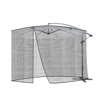Plasa anti-insecte pentru umbrela, diametru 3,5 m, inaltime 260 cm, snur prindere, fermoar, negru