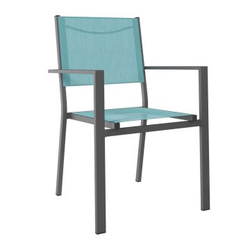 Scaun De Stivuit in metal, textil antracit, albastru