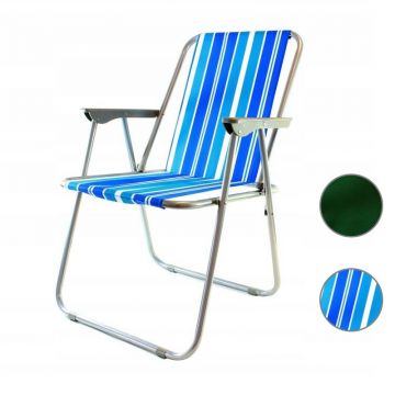 Scaun pliabil, cotiere, sarcina 100 kg, cadru otel