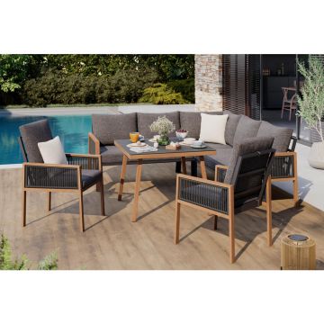 Set Dining Lounge 6 piese  202.5/74/80 cm