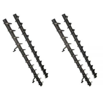 Sistem de feronerie 200 cm pentru perete de terasa pentru 22 de lamele orientabile - Diy - PergoLino22-culoare negru