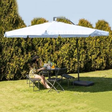 Umbrela gradina, impermeabila, diametru 300 cm, unghi inclinare reglabil