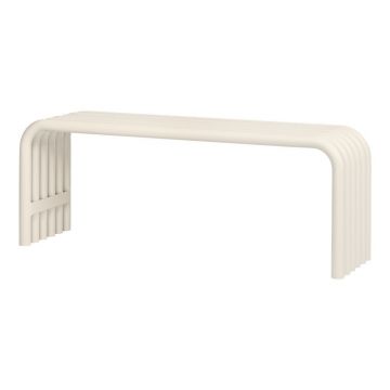 Bancă de grădină bej din metal Nokk – noo.ma