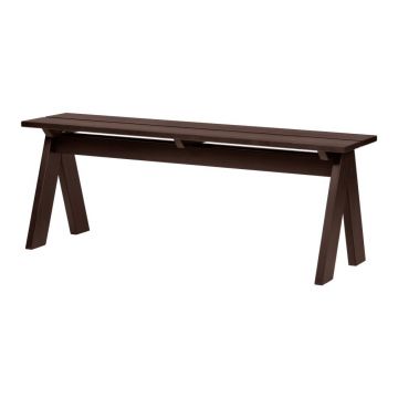 Bancă de grădină maro închis din lemn masiv Navo – noo.ma