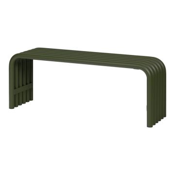 Bancă de grădină verde din metal Nokk – noo.ma