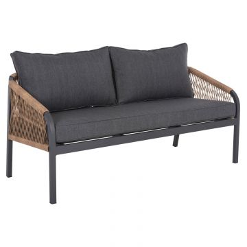 Canapea 3 locuri AMALIA 156 CM - Gri inchis