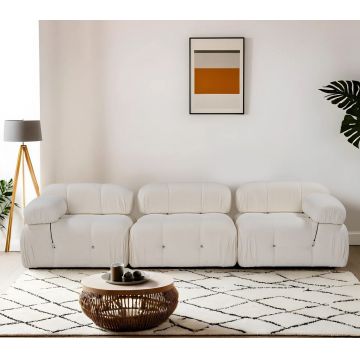 Canapea 3 locuri, Atelier del Sofa, 560ARE2481, Alb