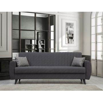 Canapea extensibila 3 locuri, Atelier del Sofa, 730MST1204, Gri inchis