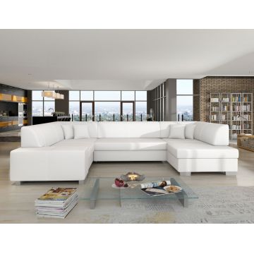 Coltar extensibil dreapta 6 locuri ELTAP, Hv09, Havana, 322x204x72 cm, lemn/poliester, alb