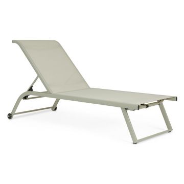 Șezlong de grădină taupe din metal Taylor – Bizzotto