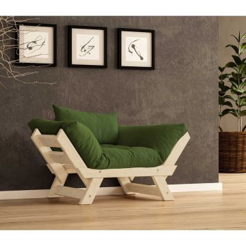 Fotoliu de gradina, Hanah Home, CPT8150-140, Natural/Verde