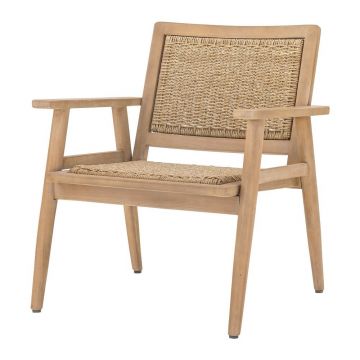 Fotoliu de grădină în culoare naturală din lemn masiv Sorrento – Bloomingville