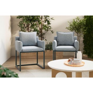 Fotoliu Pentru Grădină in metal, textil gri închis