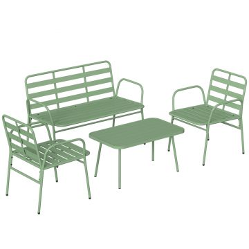 Outsunny canapele metalice verzi | Aosom Romania