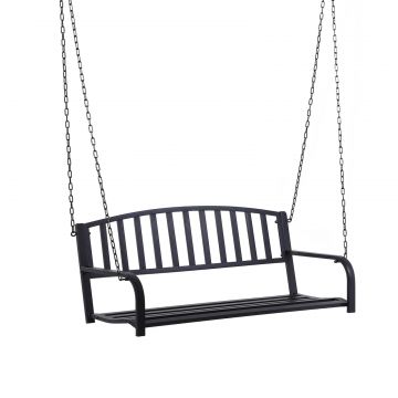 Balansoar Suspendat de Gradina din Metal Negru