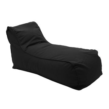 Șezlong puf Lara impermeabil, Negru, Piele sintetica, 60x150x40 cm - Relaxare stilata pentru casa ta!