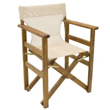 Fotoliu de director cu functie Retto, Lemn de Fag, Material: tesatura Bej, Generoase, 61x51x86 cm