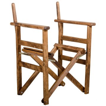 Fotoliu director cu cadru Retto, Lemn de Fag Solid, Nuc, Personalizabile