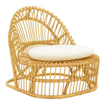 Fotoliu Tromso, Rattan, Perna, Bej, 80x85x98 cm