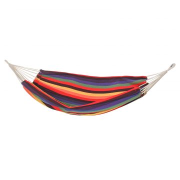 hamac din bumbac si poliester 2x1.5m, multicolor