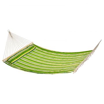 hamac dublu cu perne, 2,84 1,4 m, verde si galben