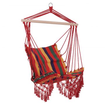 Hamac Scaun Suspendat din Bumbac si Poliester, Colorat, 100x60x100cm