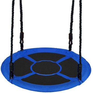 Leagan tip cuib Sersimo NS24, diametru 110cm, inaltime reglabila, pentru exterior, sarcina 150 kg, Albastru Negru
