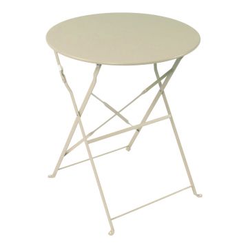 Masă Bistro pliabilă, Metal, Bej, 60x71 cm