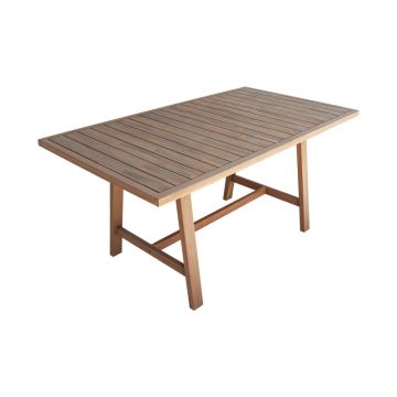 Masă cu design natural Malibu, Lemn Masiv de Acacia, 160x90x75 cm