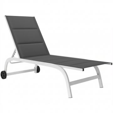 Outsunny șezlong basculant pentru plajă | Aosom Romania