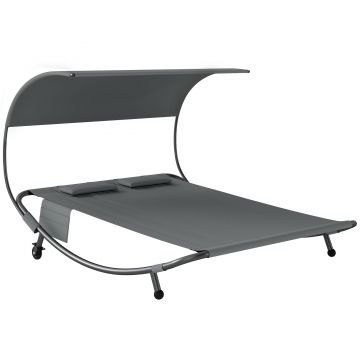 Outsunny plajă balcon parasolar dublu matrimonial | Aosom Romania