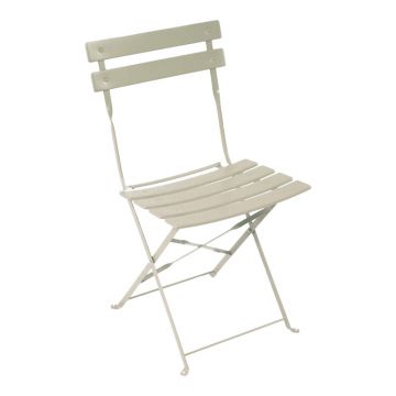 Scaun bistro pliabil, metalic, bej, 42x46x82 cm