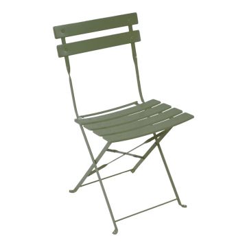 Scaun Bistro pliabil, metalic, verde oliv, 42x46x82 cm