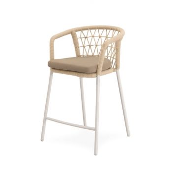 Scaun de bar EDRIN H65 CM - Alb