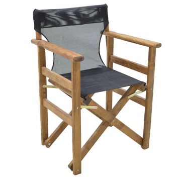 Scaun directorial cu structura Retto, lemn de fag masiv, nuc, PVC negru, compacte, 61x51x86 cm