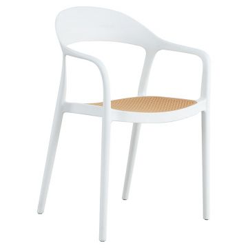 Scaun Ember cu protectie UV, Alb - Bej, 52x56x81 cm